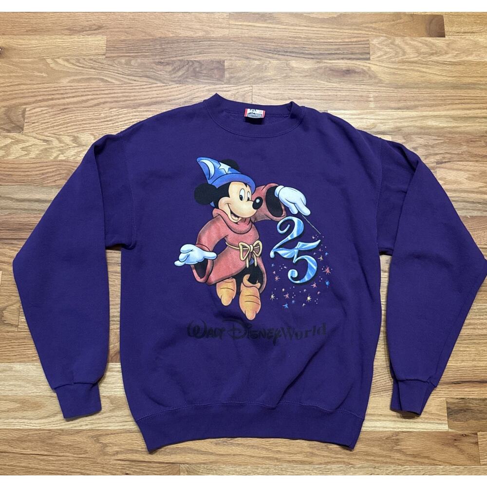 Vintage 90s Mickey Fantasia 25th Anniversary Walt Disney World Sweatshirt Med
